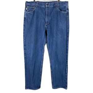 Carhartt Men’s Flame Resistant Relaxed Fit Blue Denim Jean Size 40x32